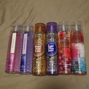 Bath and Bodyworks body sprays.